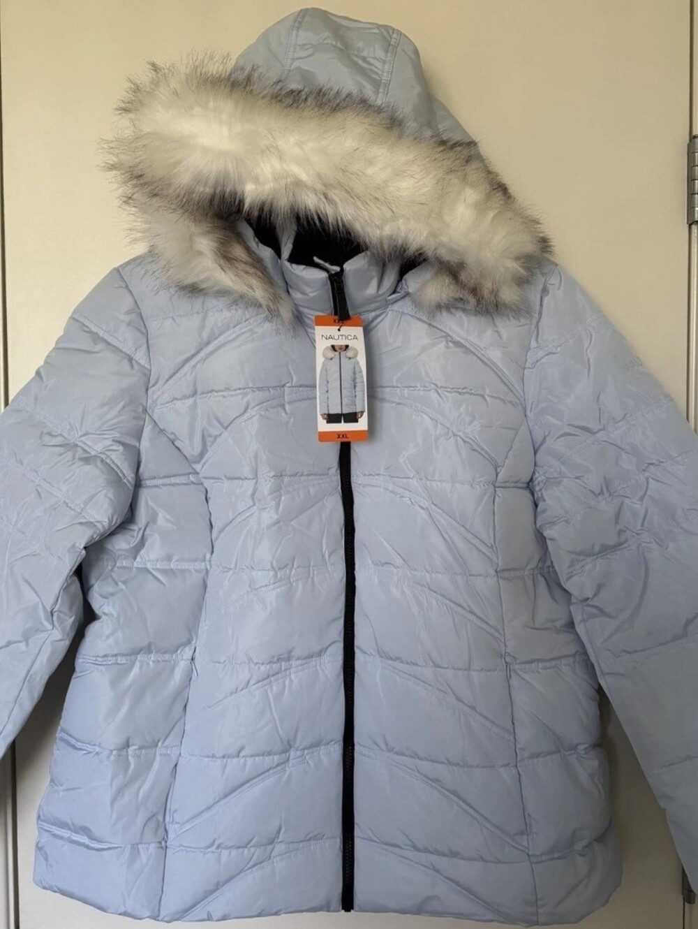 Nautica Women's Puffer Jacket Light Blue  XXL , Nwt